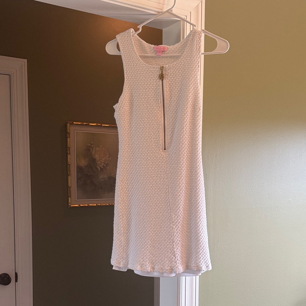 Lilly Pulitzer Textured Sleeveless Dress with Zipper Medium